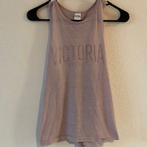 Victoria Secret Sports Pink Tank with back Robin
